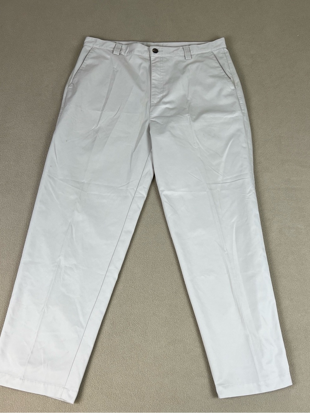 2010 Adidas Climalite Golf Pants, 100% Polyester, Cream. Men's Sz 36x30, AE7002